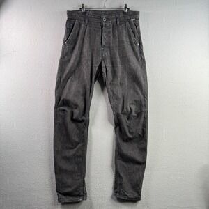 G Star Raw Jeans Mens Fits 33x32 Faded Black Grip 3D Relaxed Tapered